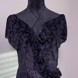 Dolls Kill NWT Gorgeous Black Velvet Burnout Dress
